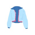 Cartoon Clothes Male Blue Jacket. Vector