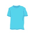 Cartoon Clothes Male Blue T shirt. Vector