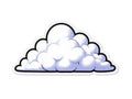 Cartoon cloud icon isolated on white background Royalty Free Stock Photo