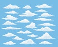 Cartoon cloud set Royalty Free Stock Photo
