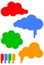 Diseno de pintura nube ilustraciones colocar 