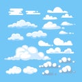 Cartoon cloud vector set Royalty Free Stock Photo