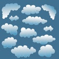 Cartoon Clouds Background.