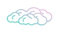 Cartoon Clouds Simple Weather Element Vector Graphic, vector design Generative AI Royalty Free Stock Photo
