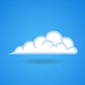 Cartoon clouds vector collection in blue sky. Cloud silhouette vector design Royalty Free Stock Photo