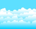 Cartoon cloudy background, sky and cloud