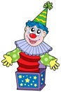 Cartoon clown in box Royalty Free Stock Photo