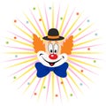 Cartoon Clown Face Royalty Free Stock Photo