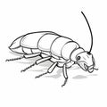 Cartoon Cockroach Coloring Page For Toddlers