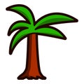 Cartoon coconut tree