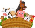 Cartoon Collection farm animals Royalty Free Stock Photo