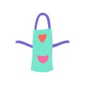 Cartoon Color Cute Apron Kitchen Icon. Vector