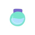 Cartoon Color Cute Glass Jar Kitchen Icon. Vector Royalty Free Stock Photo