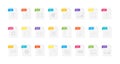 Cartoon Color File Type Different Format and Extension of Documents Icons Set. Vector
