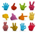 Cartoon color Hands collection