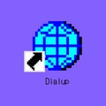 Cartoon Color Pixel Art Dialup Shortcut. Vector Royalty Free Stock Photo