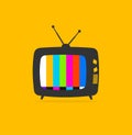 Cartoon Color Retro Tv. Vector