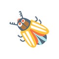 Cartoon colorado potato beetle, colorful character vector Illustration