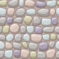 Cartoon colored stone texture, vector seamless background Royalty Free Stock Photo