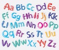 Cartoon colorful alphabet Royalty Free Stock Photo