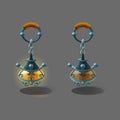 Cartoon colorful ancient lamp for fantasy games.