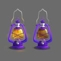 Cartoon colorful ancient lamp for games.