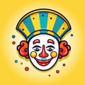 Cartoon colorful Funny Clown from circus Vector