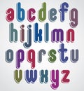 Cartoon colorful lowercase letters with white outline