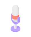 Cartoon colorful microphone design on white background Royalty Free Stock Photo