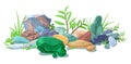 Cartoon Colorful Natural Stones Template