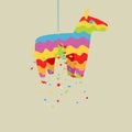 Cartoon colorful pinata horse vector illustration