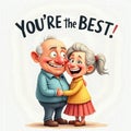 Cartoon comic character smile clipart card best people person couple happy partner relationship passion together