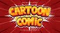 Cartoon Comic 3d Editable Text Effect Template Royalty Free Stock Photo