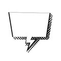 Rectangular speech bubble with lightning flat icon vector isolated. Royalty Free Stock Photo