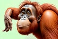 Cartoon comic smile orangutan primate entertainer creature face entertainment