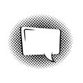 Rectangular Speech Bubble flat icon vector isolated. Royalty Free Stock Photo