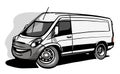 Cartoon commercial van Royalty Free Stock Photo