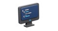Cartoon Computer Screen Showing Source Code with White Background Animation Royalty Free Stock Photo