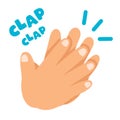 Cartoon Concept Of Clapping Hands Royalty Free Stock Photo