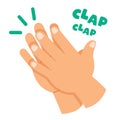 Cartoon Concept Of Clapping Hands Royalty Free Stock Photo