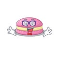 A cartoon concept of Geek strawberry macarons design