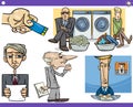 Cartoon concepts and sayings set Royalty Free Stock Photo