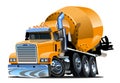 Cartoon Concrete Mixer Truck Royalty Free Stock Photo