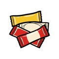 Cartoon Condiment Packets Illustration Royalty Free Stock Photo