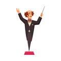 Cartoon Conductor Illustration