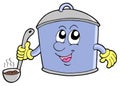 Cartoon cooker pot Royalty Free Stock Photo