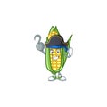Cartoon corn sweet with the character pirate