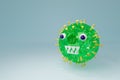 Cartoon corona virus, visualization of the disease of the dangerous bacteria Coronaviridae medical treatment. Photo-realistic 3D