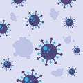 Cartoon coronavirus. vector