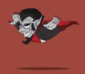 Cartoon Count Dracula. Halloween monster